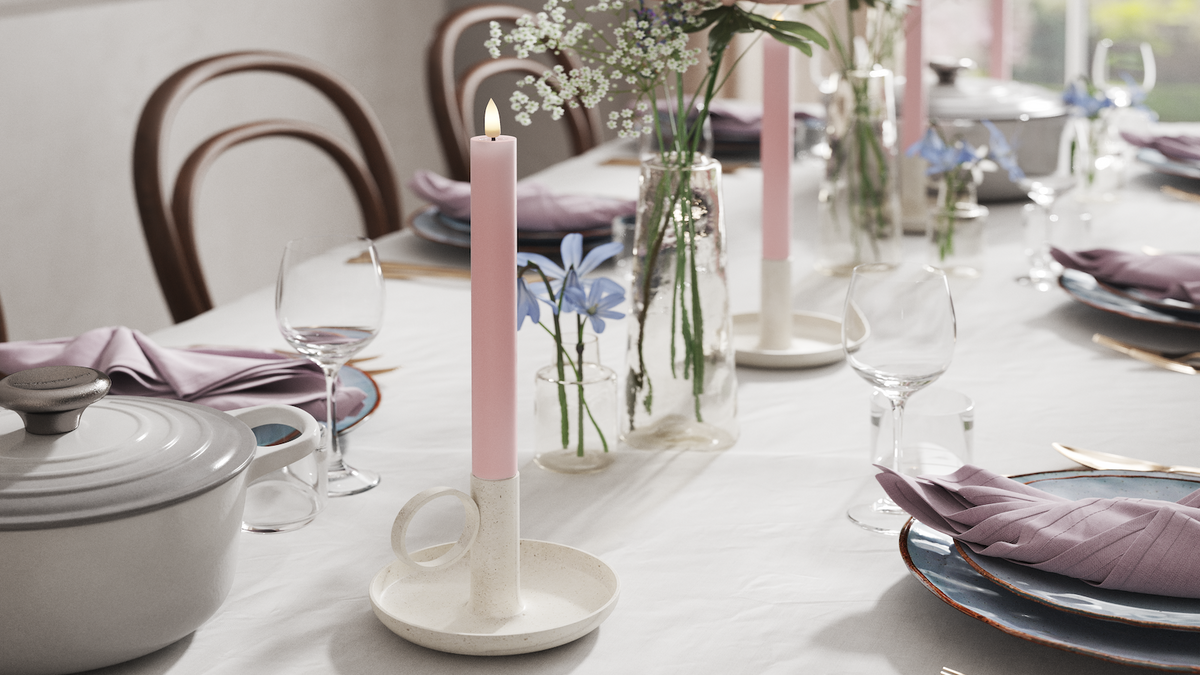 LED de vida real Vela fina Com design wetlook ™
