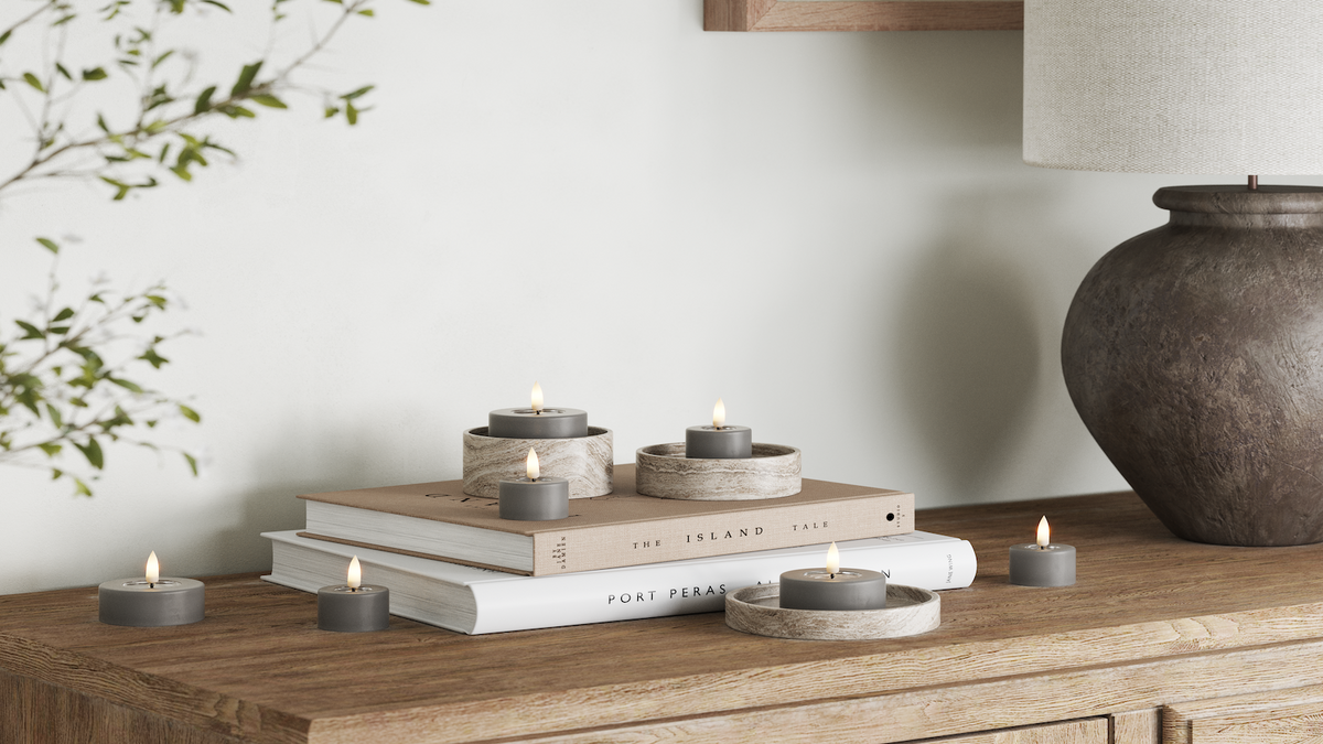 Foi naturelle LED Géant Bougie chauffe-plat Avec Wetlook ™ Design