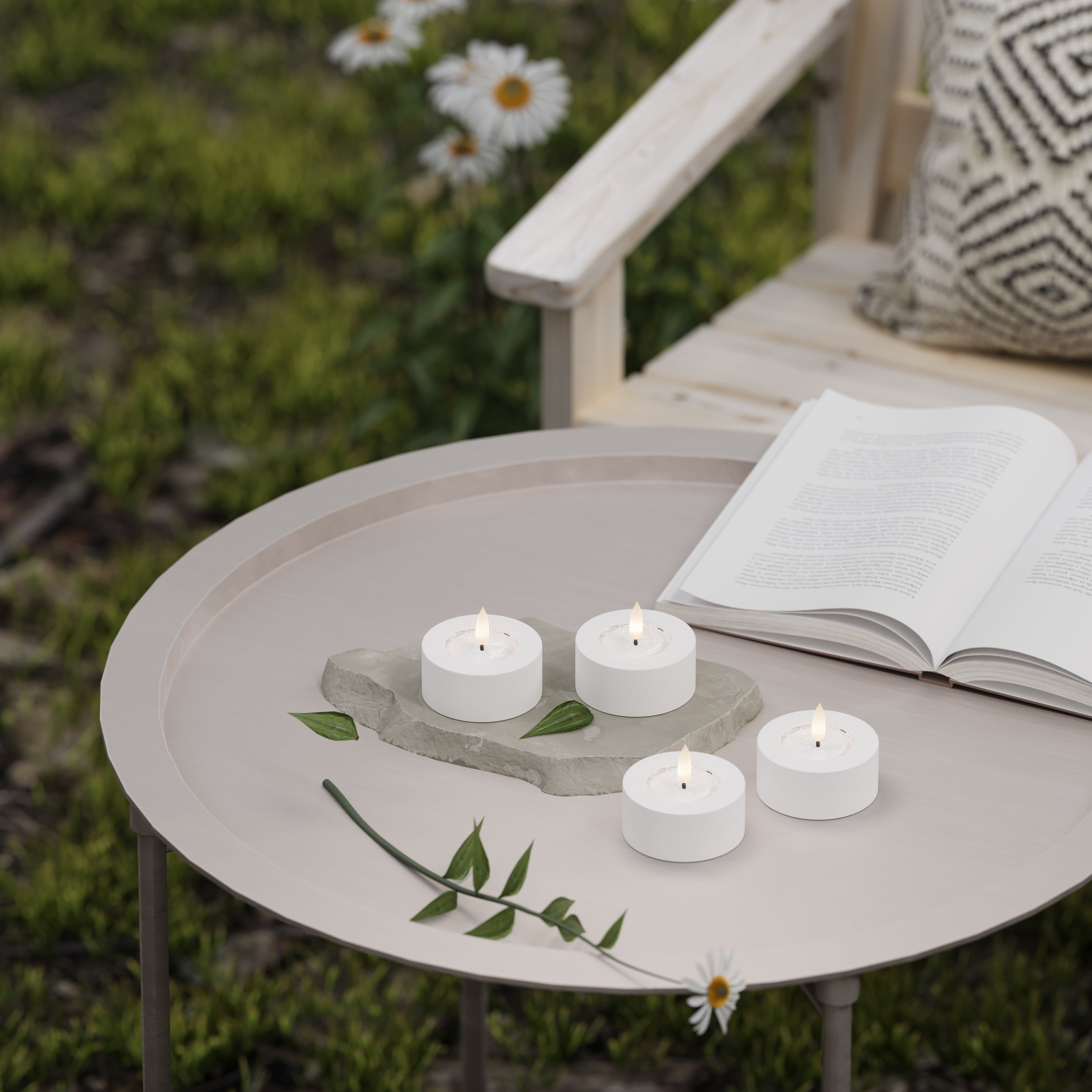 Utomhus Värmeljus Ø 6,5 - 2 st