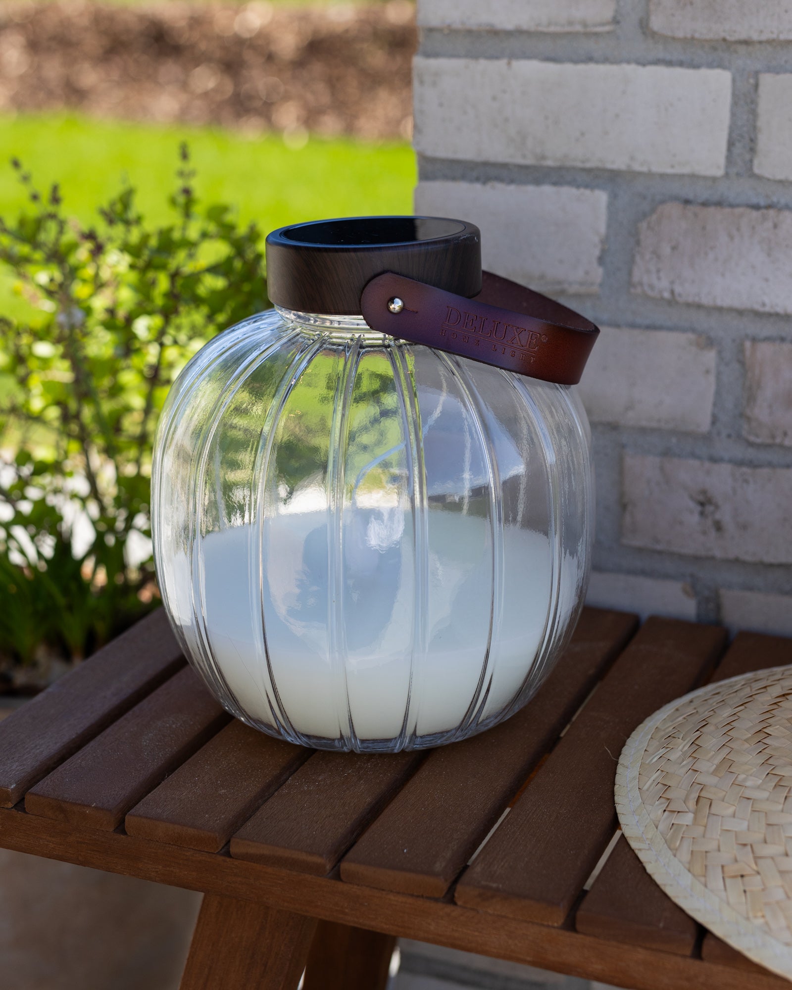 Deluxe Homeart Γυάλινο φανάρι LED 20cm Φανάρια LED 2