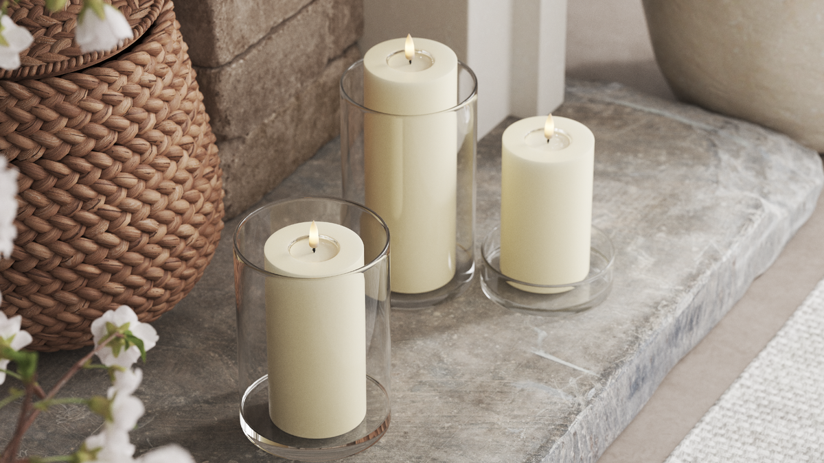 LED Pillar candle With lifelike LED flame