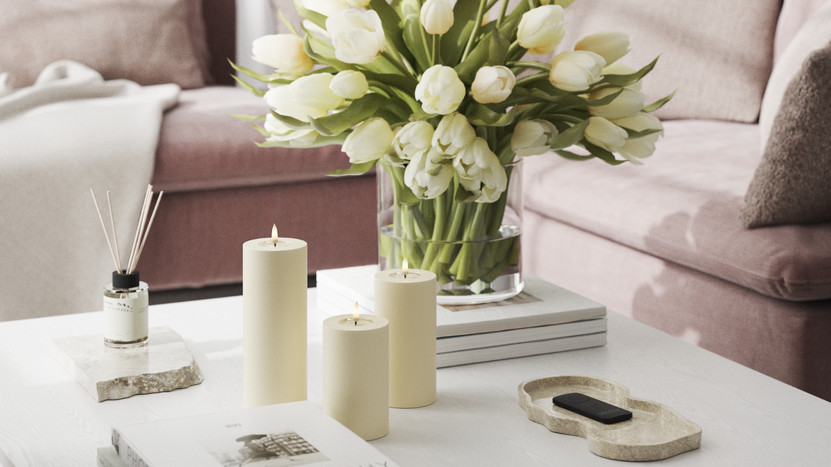 Practical timer function to your LED Pillar candle
