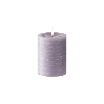 LED Pillar candle Ø 7.5 x 10 cm Lavender