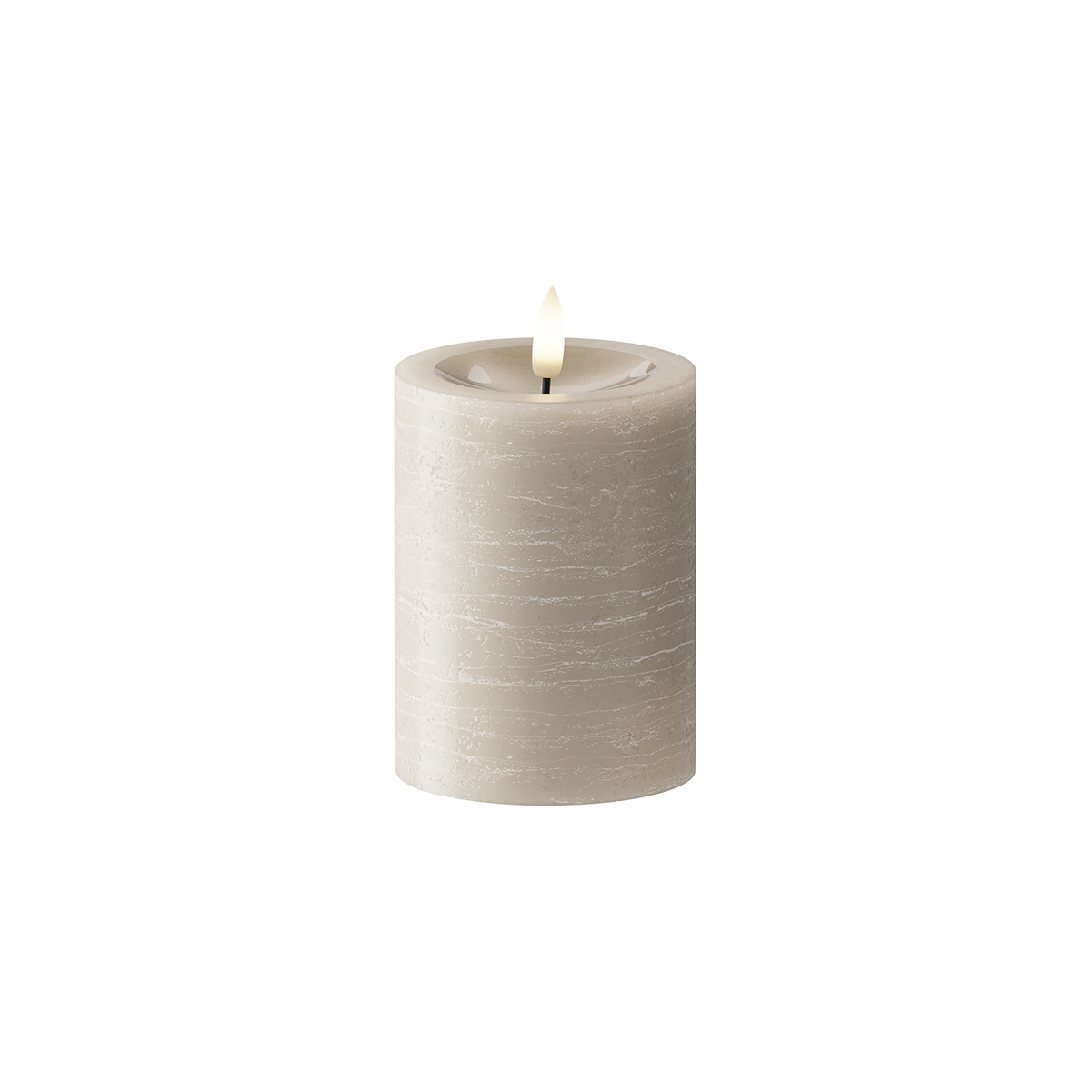 LED Pillar candle Ø 7.5 x 10 cm Sand