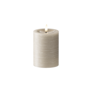 LED Pillar candle Ø 7.5 x 10 cm Sand