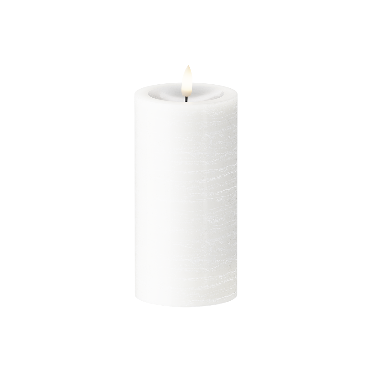 LED Pillar candle Ø 7.5 x 15 cm White