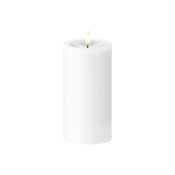 LED Pillar candle Ø 7.5 x 15 cm White