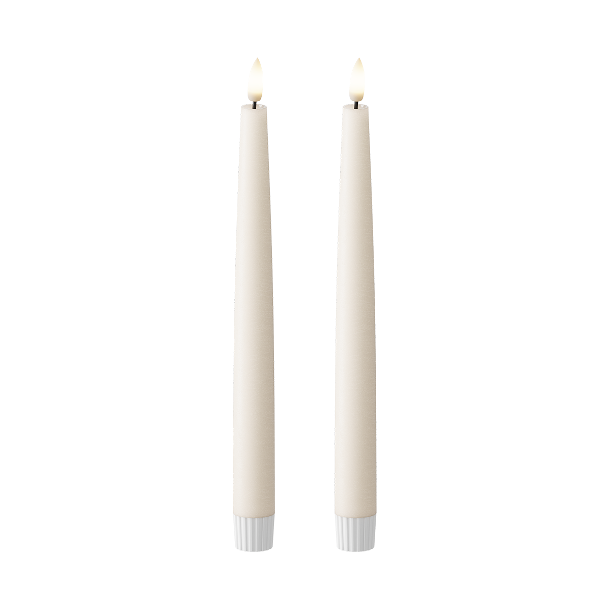 LED Dinner candle 2 pcs, Ø 2.2 x 25 cm Ivory