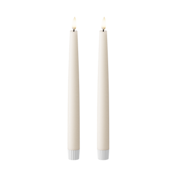 LED Dinner candle 2 pcs, Ø 2.2 x 25 cm Ivory