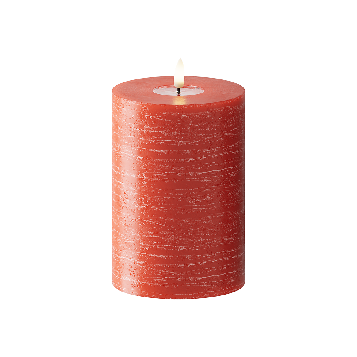 LED Pillar candle WetLook Ø 10 x 15 cm Red