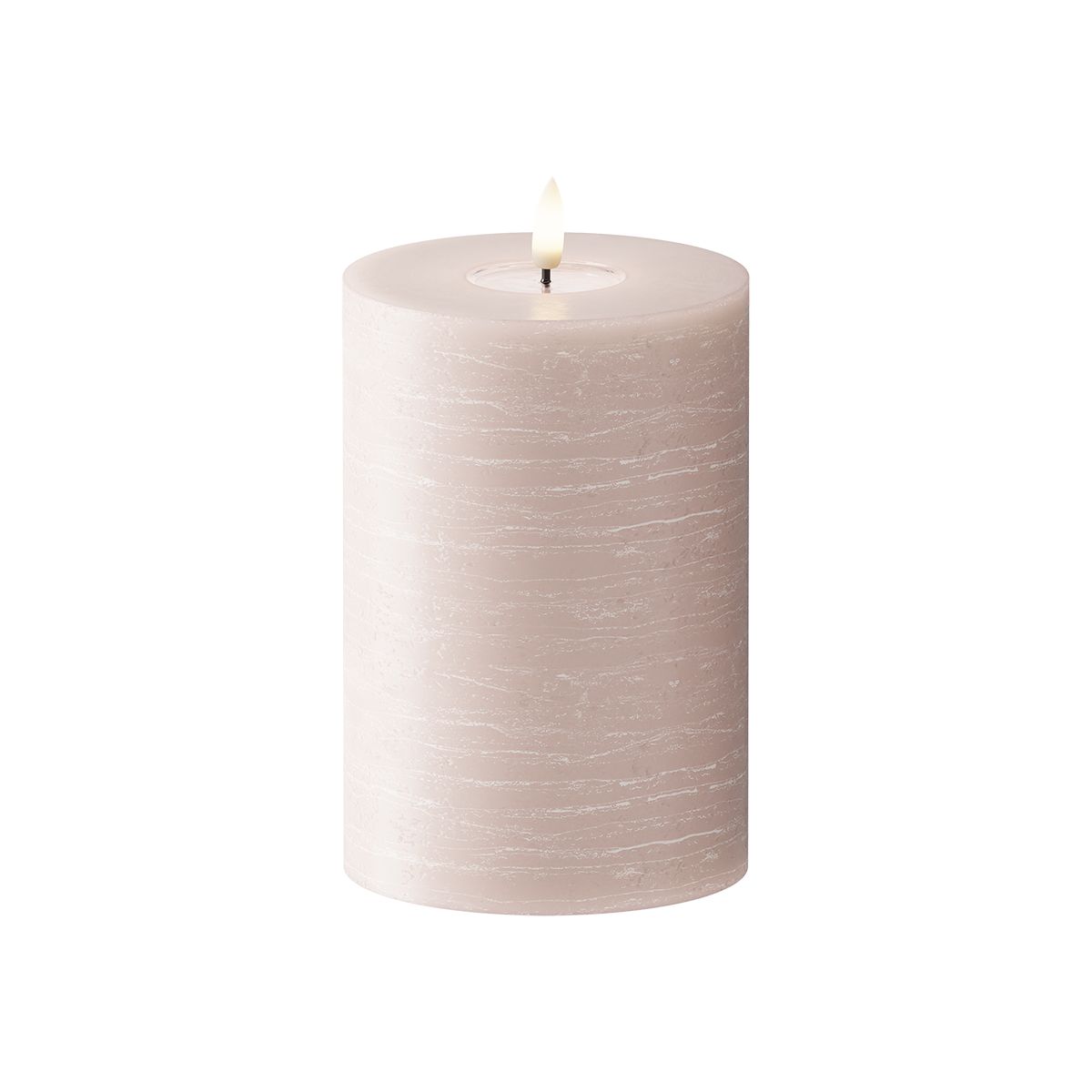LED Pillar candle WetLook Ø 10 x 15 cm Pink