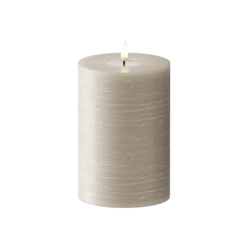 LED Pillar candle WetLook Ø 10 x 15 cm Sand