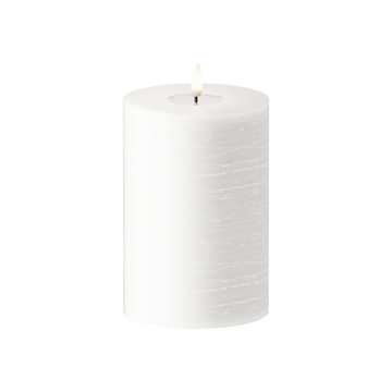 LED Pillar candle WetLook Ø 10 x 15 cm White