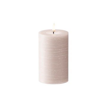 LED Pillar candle WetLook Ø 7.5 x 12.5 cm Pink