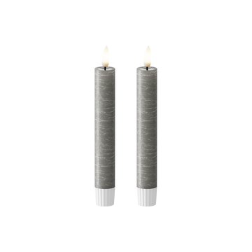 LED Dinner candle WetLook Ø 2.2 x 18.5 cm Dark grey