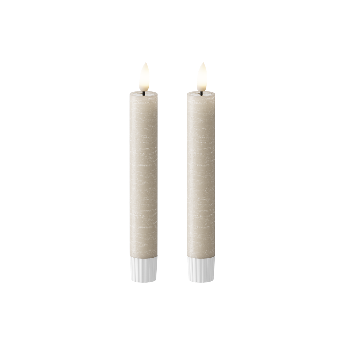 LED Dinner candle WetLook Ø 2.2 x 18.5 cm Sand