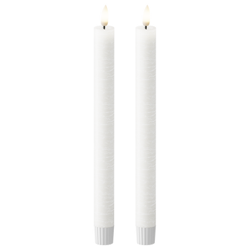 LED Dinner candle WetLook Ø 2.2 x 24.5 cm White