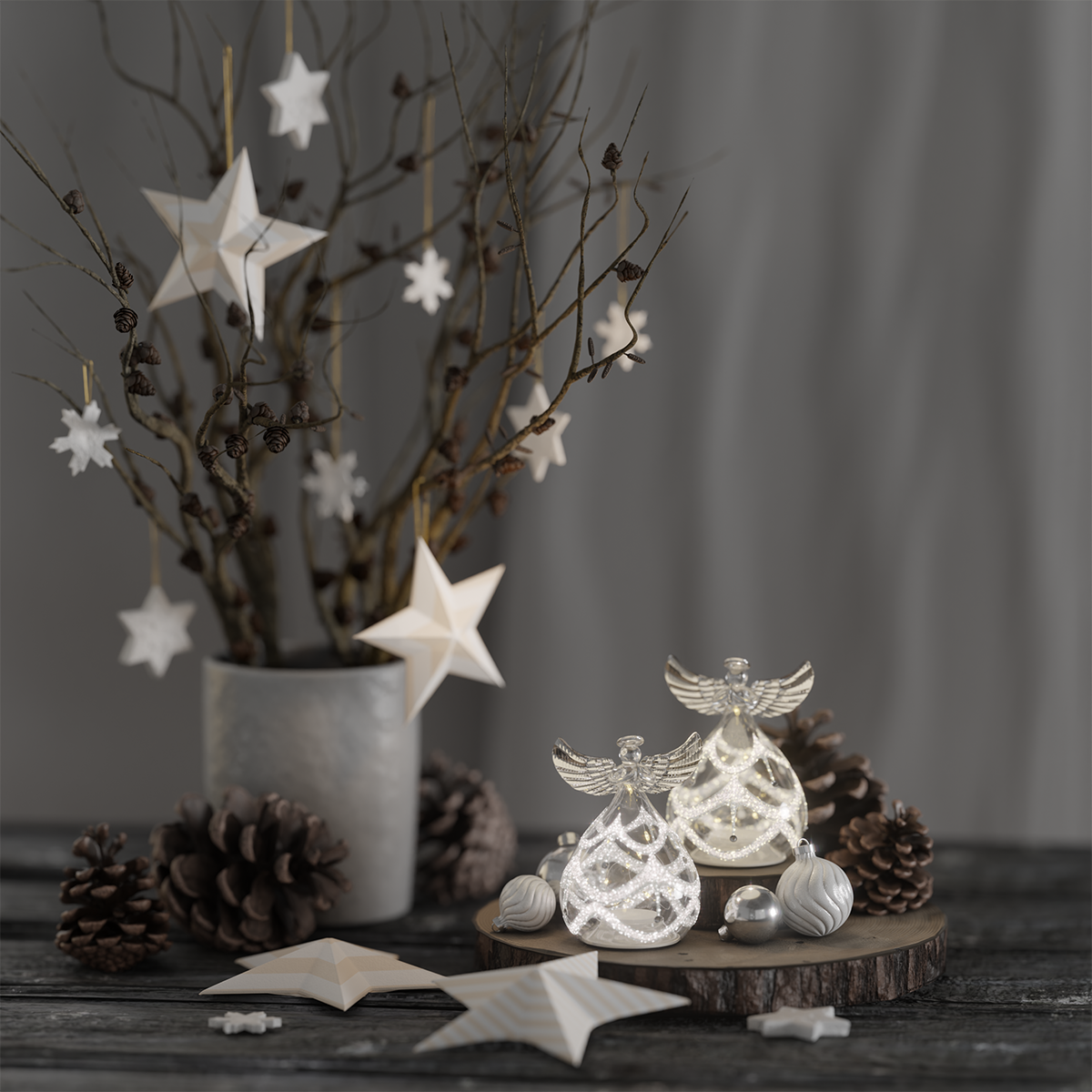 Deluxe Homeart Sklenění andělé 2 ks 1