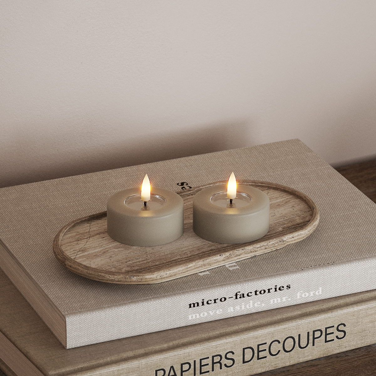 Deluxe Homeart Ρεσώ LED Jumbo 2 τεμ. Μεγάλο Άμμος Φωτάκι τσαγιού LED jumbo 3