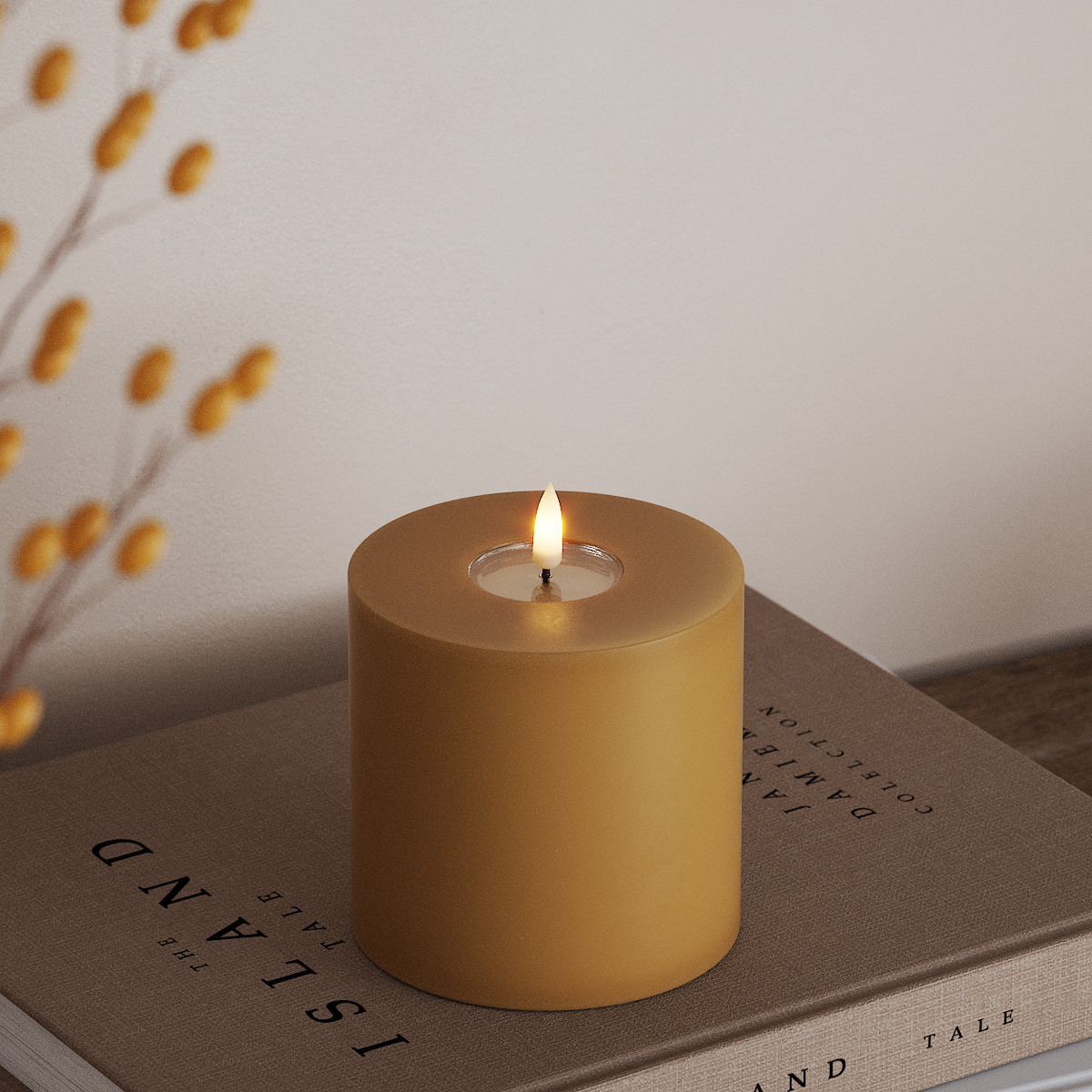 Deluxe Homeart Φωτιστικό μπλοκ LED Ø 10 x 10 cm Κάρι Φως μπλοκ LED 3