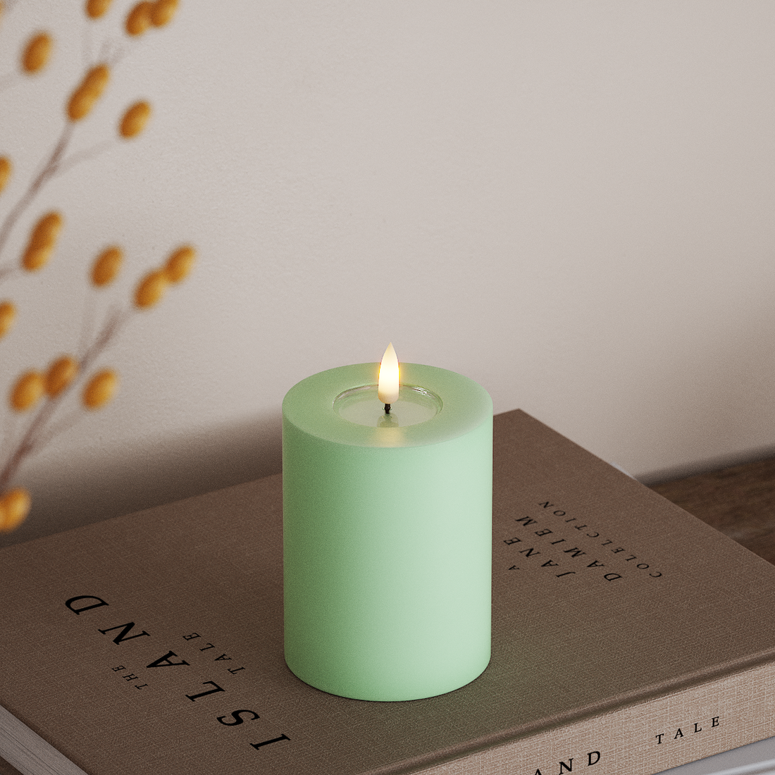 Deluxe Homeart LED blokové světlo Ø 7,5 x 10 cm Mátová LED blokové světlo 4