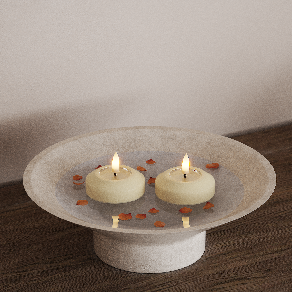 Deluxe Homeart LED Plovoucí světlo Ø 6,1 cm 2 ks Krémová LED plovoucí světlo 3