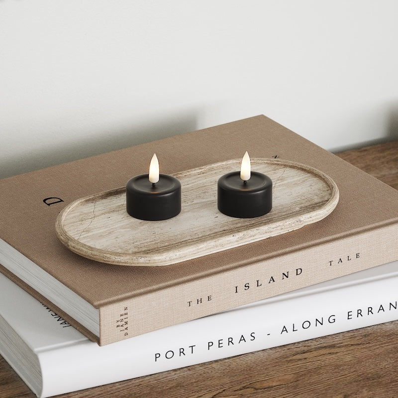 Deluxe Homeart LED Fyrfadslys 2 stk. Sort