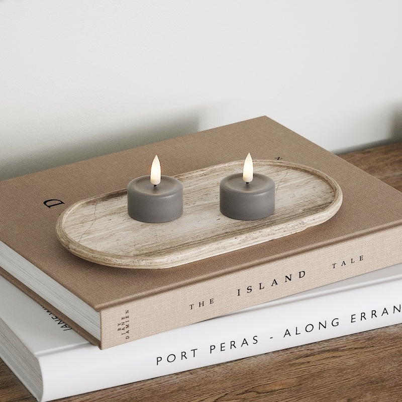 Deluxe Homeart Φωτιστικό τσαγιού LED 2 τεμ. Γκρι