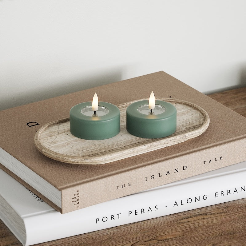 Deluxe Homeart LED Jumbo teeküünlad 2 tk. (Suur) Jaaderoheline