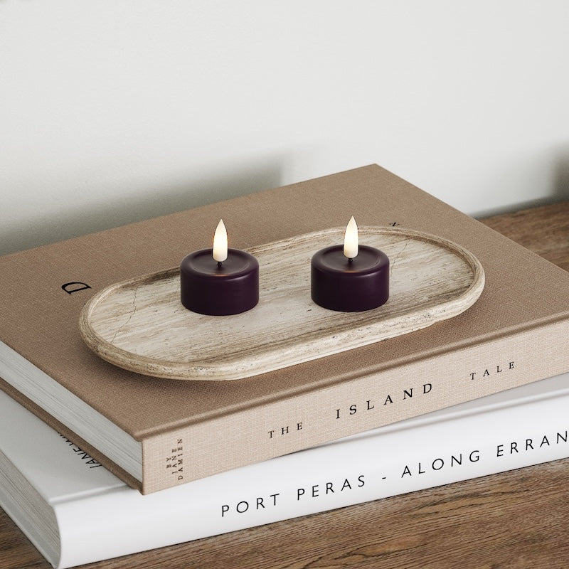 Deluxe Homeart LED čajová svíčka 2ks. Tmavě fialová