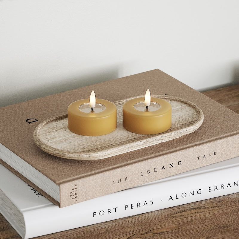 Deluxe Homeart LED Jumbo telys 2 stk. Stor Curry LED jumbo telys 1