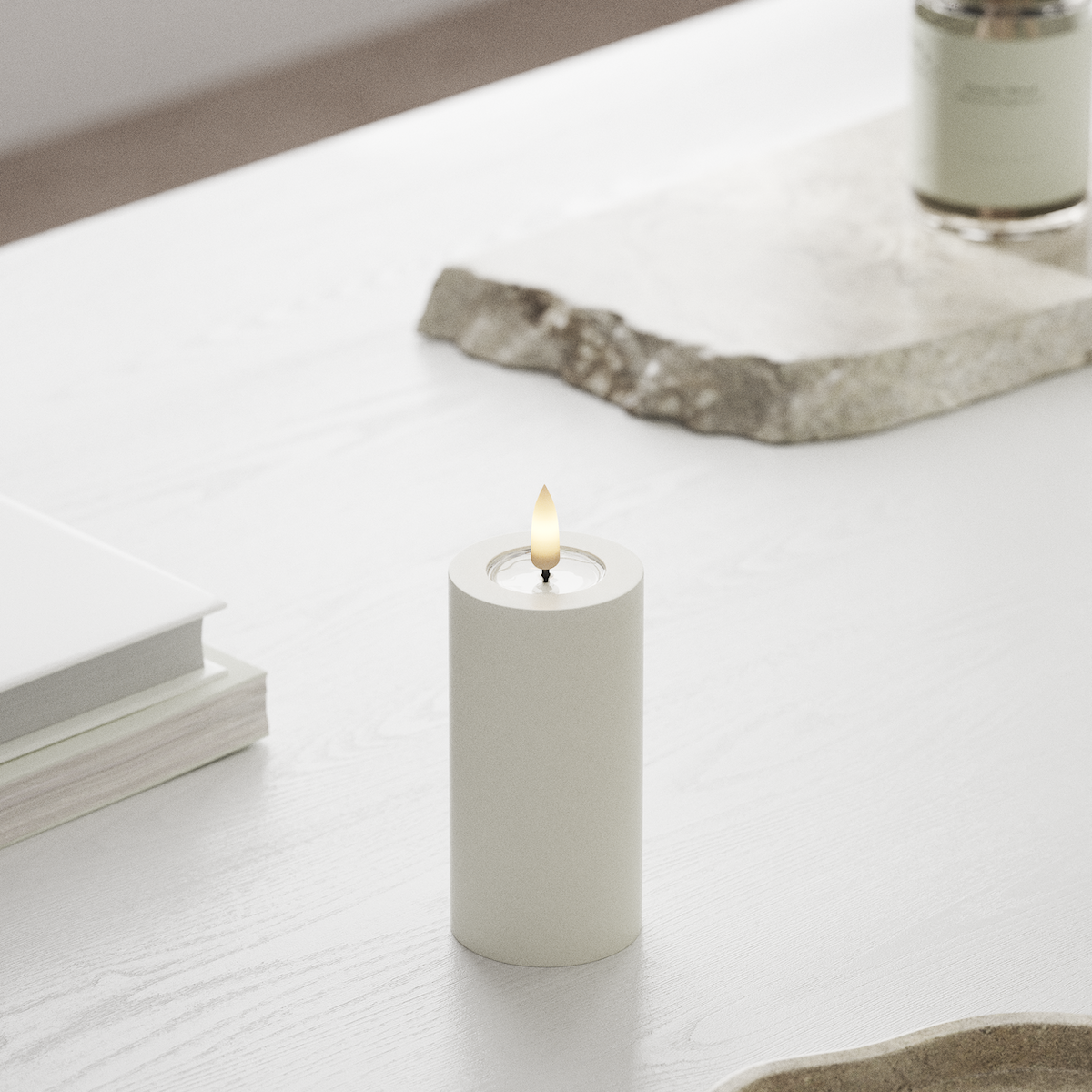 Deluxe Homeart LED blokové světlo Ø 5 x 10 cm Bílá LED blokové světlo 1