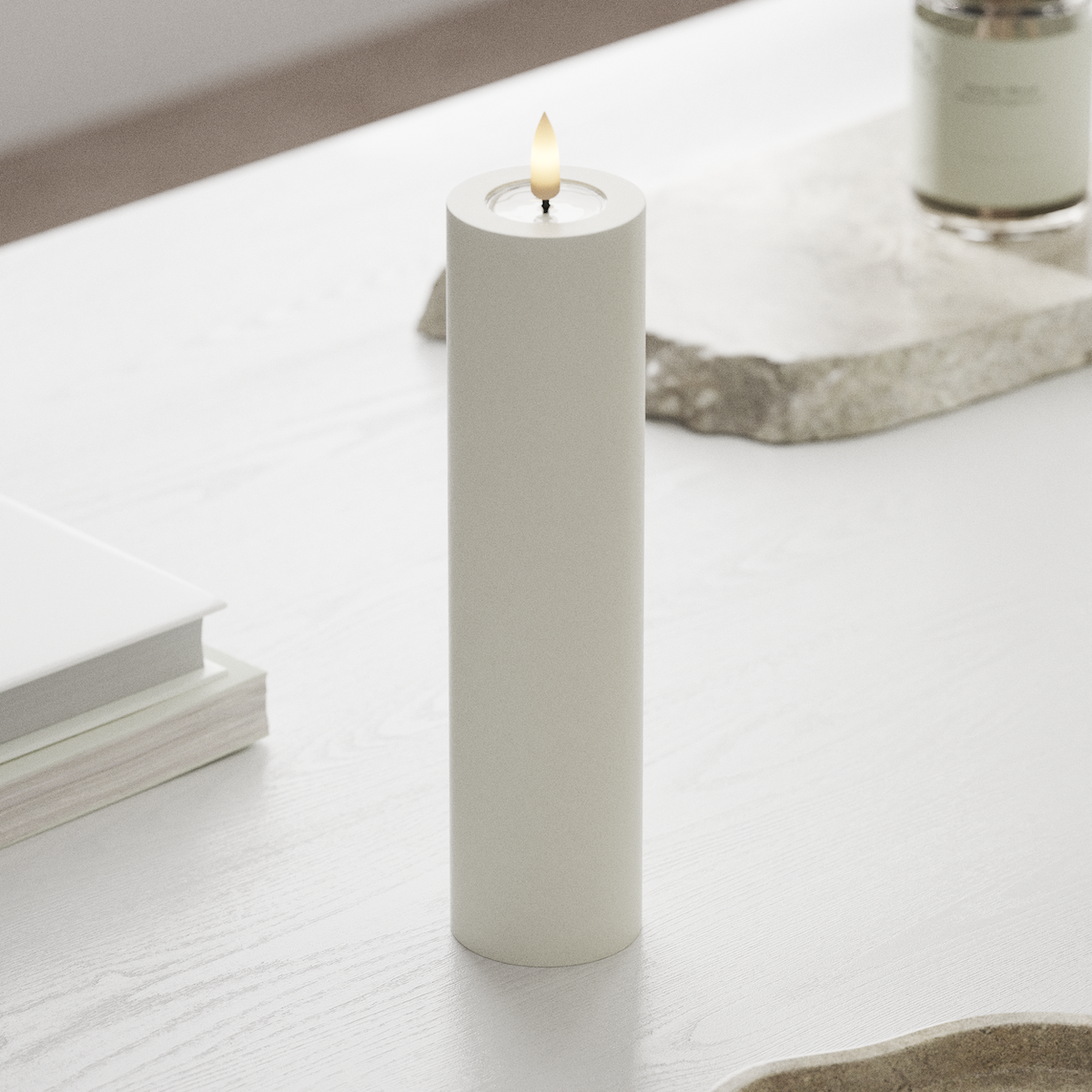 Deluxe Homeart Φωτιστικό μπλοκ LED Ø 5 x 20 cm Λευκό Φως μπλοκ LED 1