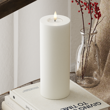 Deluxe Homeart Φωτιστικό μπλοκ LED Ø 7,5 x 20 cm Λευκό Φως μπλοκ LED 4