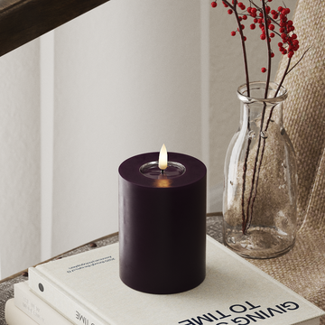 Deluxe Homeart LED blokové světlo Ø 7,5 x 10 cm Tmavě fialová LED blokové světlo 4