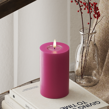 Deluxe Homeart LED Pillar candle Ø 7.5 x 12.5 cm Magenta LED Pillar candle 4