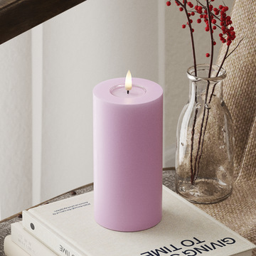 Deluxe Homeart LED Pillar candle Ø 7.5 x 15 cm Lavender LED Pillar candle 4