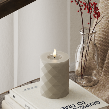 Deluxe Homeart Square Φωτιστικό μπλοκ LED Ø 7,5 x 10 cm Άμμος LED Square 4