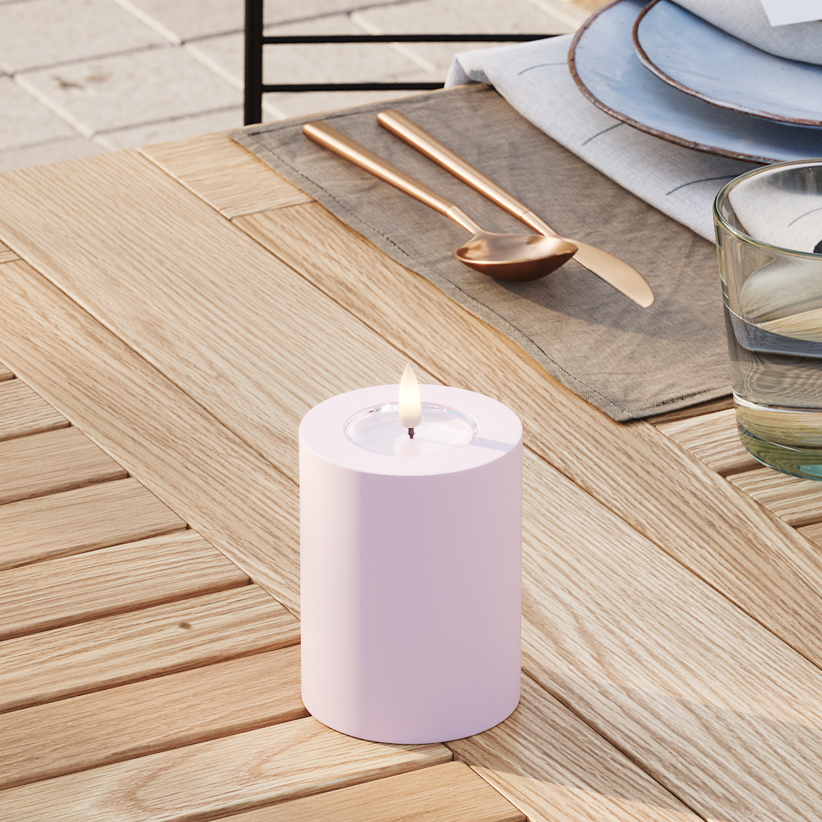 Deluxe Homeart Välis-LED plokkvalgusti Ø 7,5 x 10 cm Tolmune punane LED-välisvalgusti plokivalgusti 3