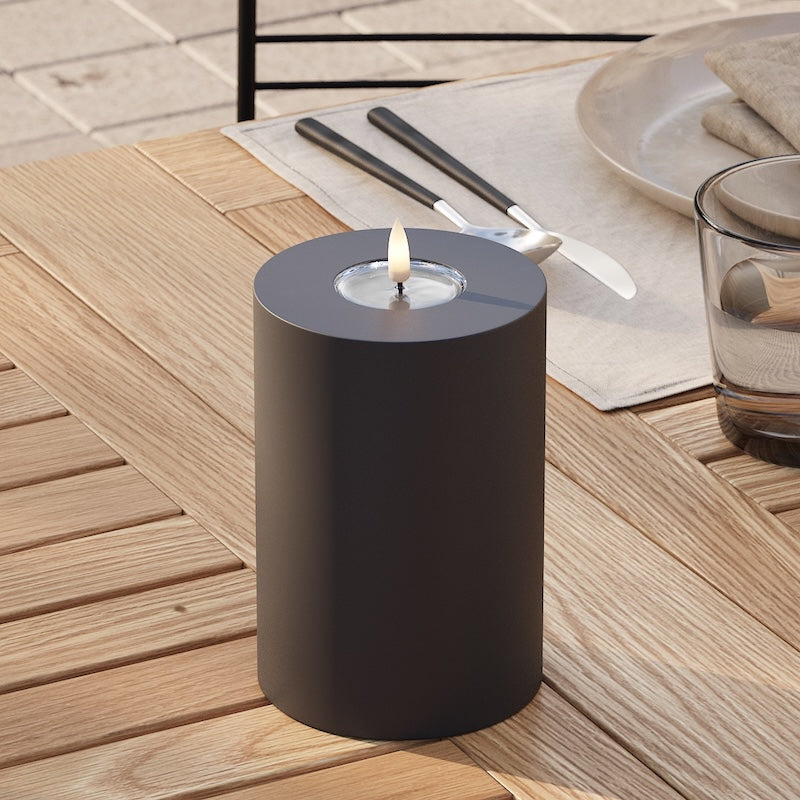 Deluxe Homeart Outdoors LED Pillar candle Ø 10 x 15 cm Black LED outdoor light Pillar candle 2