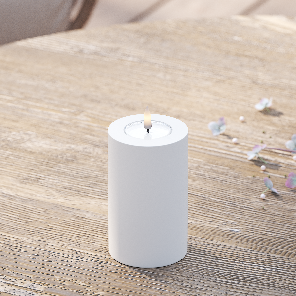 Deluxe Homeart Φωτιστικό μπλοκ LED εξωτερικού χώρου Ø 7,5 x 12,5 cm Λευκό Φως μπλοκ εξωτερικού φωτός LED 2