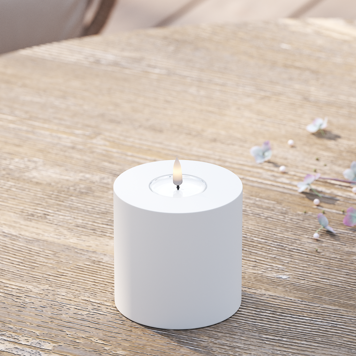 Deluxe Homeart Φωτιστικό μπλοκ LED εξωτερικού χώρου Ø 10 x 10 cm Λευκό Φως μπλοκ εξωτερικού φωτός LED 2