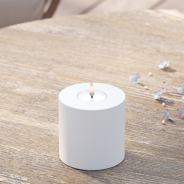 Deluxe Homeart Φωτιστικό μπλοκ LED εξωτερικού χώρου Ø 10 x 10 cm Λευκό Φως μπλοκ εξωτερικού φωτός LED 2