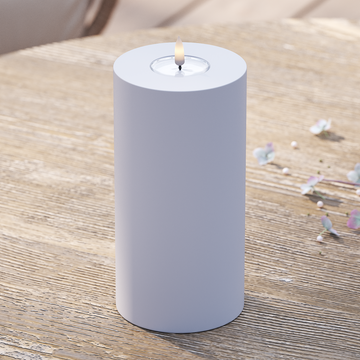 Deluxe Homeart Φωτιστικό μπλοκ LED εξωτερικού χώρου Ø 10 x 20 cm Ξεθωριασμένο μπλε Φως μπλοκ εξωτερικού φωτός LED 2