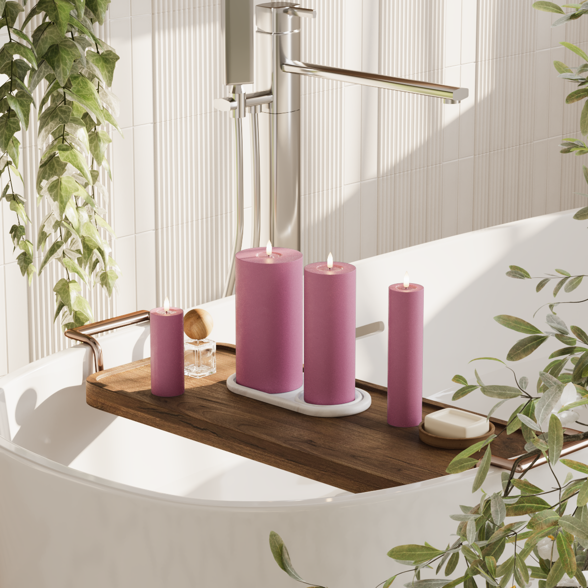 Deluxe Homeart Συσκευασία φωτός μπλοκ LED - Μαγέντα - 5 x 12,5 + 20 | 7,5 x 20 | Συσκευασία 10 x 20 cm 2