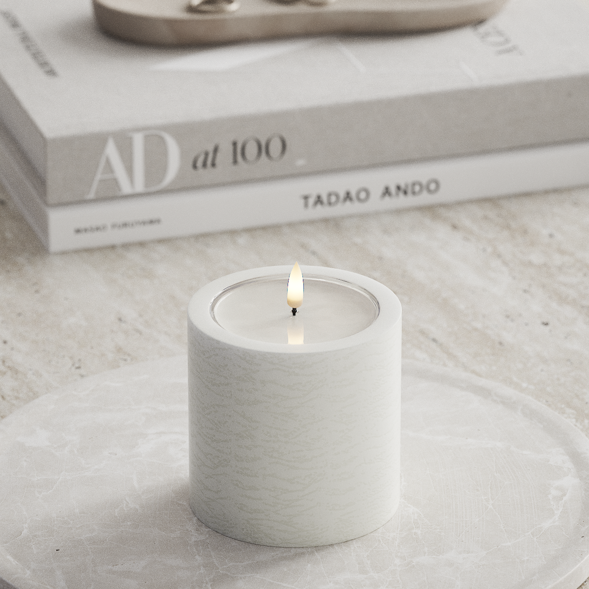 Deluxe Homeart Unique LED Blokklys D 10 x 10 cm Hvit unique blokklys 1