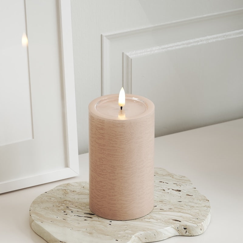 Unique Candles Unique Φωτιστικό μπλοκ LED D 7,5 x 12,5 cm Ροζ