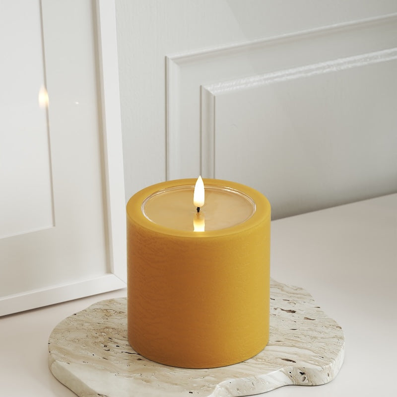 Unique Candles Unique LED Blockljus D 10 x 10 cm Curry